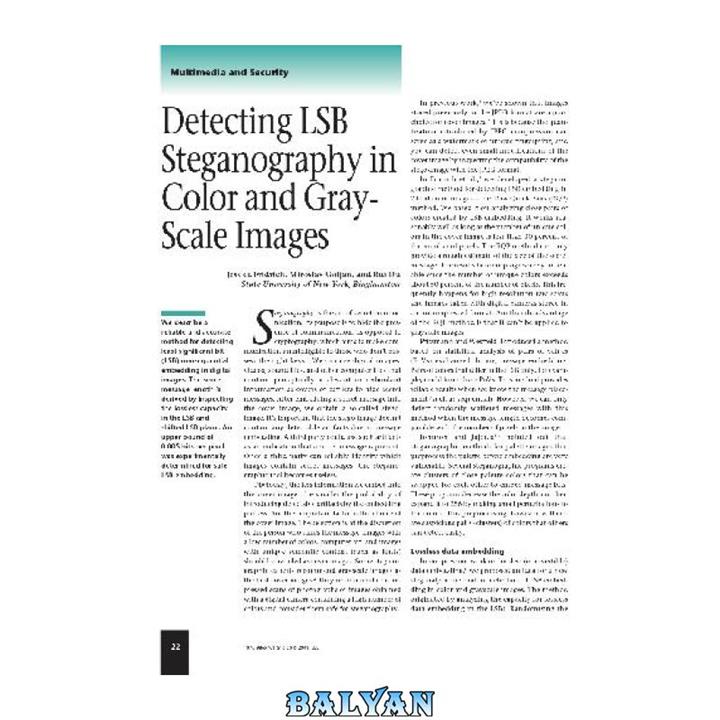 دانلود کتاب Detecting LSB Steganography in Color and Gray-Scale Images